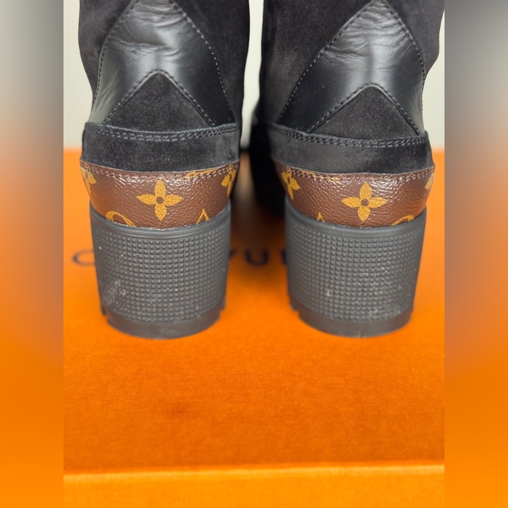 Louis Vuitton Laureate Black Monogram Platform Desert Boots (Size 36 ) - Picture 12 of 15